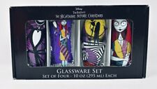 Disney Tim Burton The Nightmare Before Christmas Glassware Set of 4 Glasses NIB picture