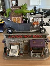 DAMAGED Lemax 2020 The Creature's Custom Hot Rod Shop Spooky Town #05611 SEE DES picture