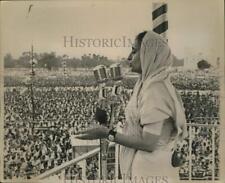 1969 Press Photo Mrs. Indira Gandhi, India Prime Minister at Rally in Calcutta picture