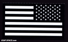 AUTHENTIC US MILITARY IR INFRARED Reverse BLACK-WHITE US FLAG HOOK & LOOP PATCH picture