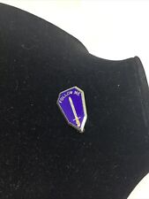WWII US Military “FOLLOW ME”Silver Meyers Blue Enamel PIN picture