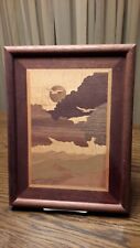 Vintage carved puzzled like Wooden frame  picture
