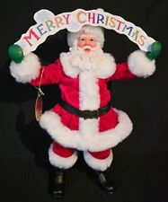Clothtique Possible Dreams Department 56 Santa Holding Merry Christmas Banner picture