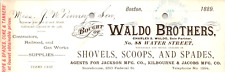 1889 Waldo Brothers Shovels Scoops Spades Agents for Jackson Mfg Co BOSTON MA picture