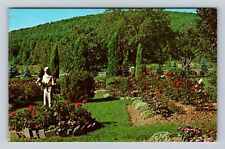 Salamanca NY-New York, Gardens at Dach's Red House Inn, Vintage Postcard picture