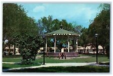 c1950's Old Town Plaza & Band Stand Cannon Albuquerque New Mexico NM Postcard picture