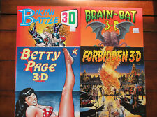 3-D comic book lot - Bikini Battle - Forbidden - Betty Page - Brain Bat picture