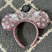 Tokyo Disneyland japan disney Pink sequined heart minnie mouse ear Headband picture