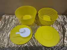 Tupperware New Beautiful Spin N Save Salad Spinner Strainer 4.5L Yellow Color picture