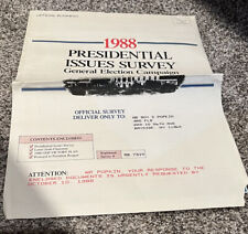 1988 Presidential Issues Survey - George W Bush General Election Campaign - RARE picture