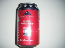 Budweiser FOLDS OF HONOR Flag Empty Beer Can Limited Edition 2024 King Of Beers picture