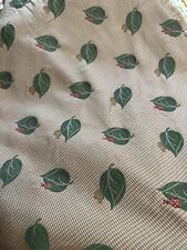 Vintage Fabric Remnant Ladybugs and Snails on Leaves Embroidered Silk Feel picture
