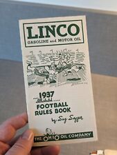Old Original 1937 LINCO Football Rules Big Ten  - Lincoln Marathon Oil picture