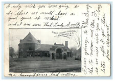 1905 Public Library Building Newmarket New Hampshire NH Posted Recieved Postcard picture