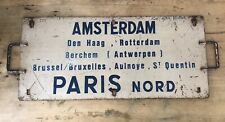 Vintage European, Paris To Amsterdam, Train Sign picture
