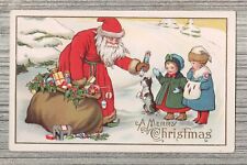 Vintage Merry Christmas Postcard Waukomis Oklahoma 7140 picture