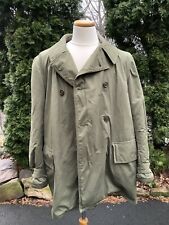 Vtg 1943 WWII Olive Green Button Wool Lined Military Field Jacket Men’s Sz: 46 picture