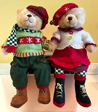 AVON Christmas Charming Carolers Music Bears Sing WINTER WONDERLAND 2004 16” picture