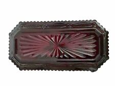 Vintage Covered Butter Dish - Embossed Avon Ruby Red 1876 Cape Cod Collection picture