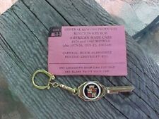 1960s 1970s 1980s GOLD CADILLAC CREST IGNITION KEY BLANK CHAIN  ORIG ENVELOPE picture