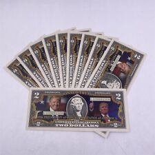 10pcs/lot 45th President DONALD TRUMP banknote US $2 For Supporter Nice Gift picture
