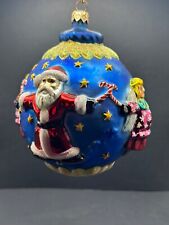 VTG 1998 Christopher Radko CIRCLE OF CHEER Globe Santa Kids Ornament 98-222-0 picture