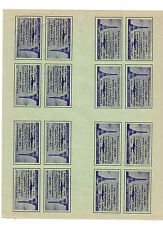 1946 Le Nene November Paris France Air Show Exposition Sht 16 stamps Labels RARE picture