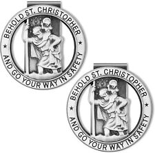 Medalla De San Cristobal Para Coche Plata Clip De Visera De San Cristobal Coche  picture