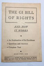 Vintage 1945 GI Bill Of Rights picture