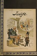 1893 JUDGE POLITICAL LITHO ART SAM DEPRESSION DEMOCRAT REPUBLICAN VF24 picture