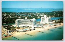 c1950s~Ocean Hotel Luxury Resorts~Eden Roc~Miami Beach Florida FL VTG Postcard picture
