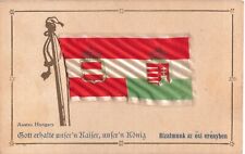 Early 1900s Austro Hungary Postcard FELT FLAG - NOT EMBOSSED 5.5