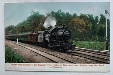 Vtg ca 1900s RR Postcard NY to Buffalo Lackawanna Ltd Road of Anthracite Engine picture