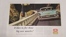 Vintage 1957 Chevrolet Full Color Magazine Ad, Good Condition picture