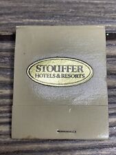 Vintage Matchbook Stouffer Hotels & Resorts Gold Oval Logo Beige picture