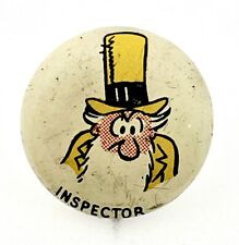KELLOGG'S PEP INSPECTOR CHARACTER BUTTON 1945-46 CEREAL PINBACK BUTTON picture