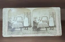 Stereoview ~ c.1897 ~ Underwood&Underwood ~ Biddy Serves the Tomatoes Undressed picture