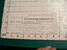 1874 receipt: FRANKLIN FALLS NH.  dealer in Real Estate, Lumber, Horses, Cattle  picture