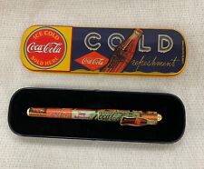 1990's VTG Coca Cola Collectible Pen with Tin Case 