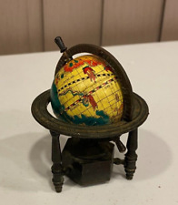 Vintage Metal Die-Cast Minature Replica Spinning World Globe Pencil Sharpener picture
