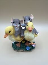 Fitz And Floyd Charming Tales Waddle We Do Without Friends Ducks Mouse Figure picture