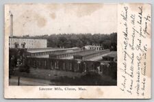 Lancaster Mills Clinton MA Massachusetts 1906 To Webster Postcard A40 picture