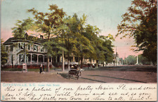 Tuck's 1907 Greenville SC Dirt Main St Trolley Tracks Homes Horse Buggy Statue picture