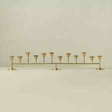 12ct Oversized Metal Taper Candelabra Antique Brass - Hearth & Hand™ picture