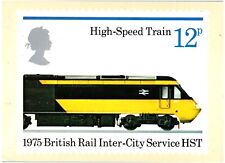 1975 BRITISH RAIL HIGH SPEED TRAIN.VTG COLONIAL POSTCARD BASED ON STAMP*C18 picture