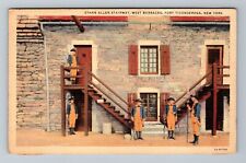 Ft Ticonderoga NY-New York, West Barracks, c1941 Vintage Postcard picture