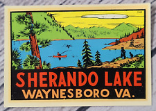 Vtg NOS 1960s Sherando Lake Waynesboro VA Water Decal Souvenir Original Package picture