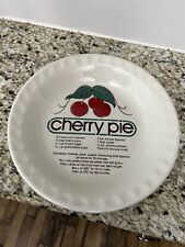 1970s Vintage Cherry Pie Recipe Baking Dish Kitchenware picture