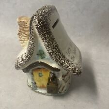 1950's Elf Pixie House Bank From Japan w/Orig Padlock “Let's Fix The House