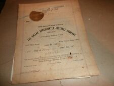 Vintage Dallas TX Consolidated Abstract Co 1914 Mrs Sidney Owens Land Documents picture